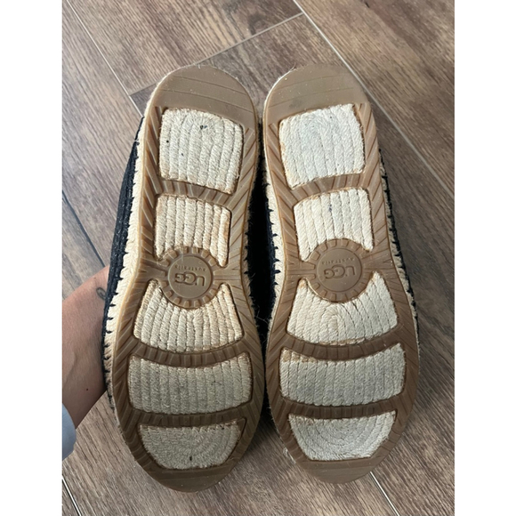 Ugg Sandrinne metallic basket espadrille slip on loafers size 7 - Picture 6 of 11